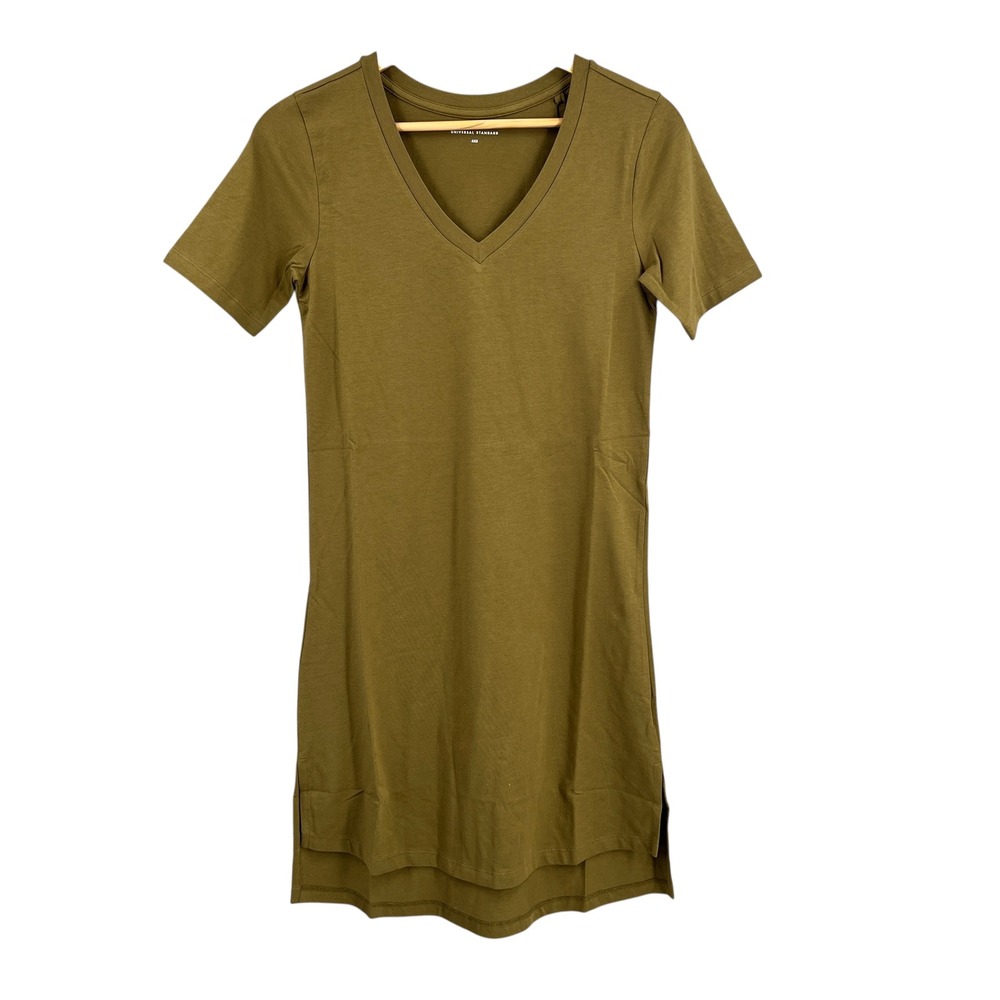Universal Standard Tesino T-Shirt Dress Military Olive Size 4XS (00–0) New